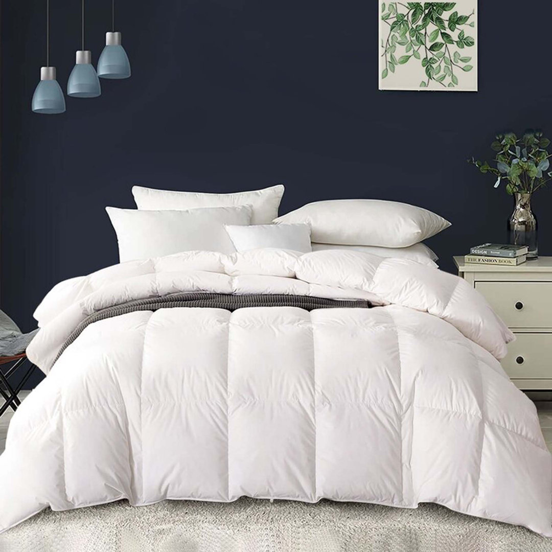 Goose Feather Down Duvet,  All-Season Feather Down Duvet, Ultra-Soft-Cotton Bed Duvet Insert With Corner Tabs